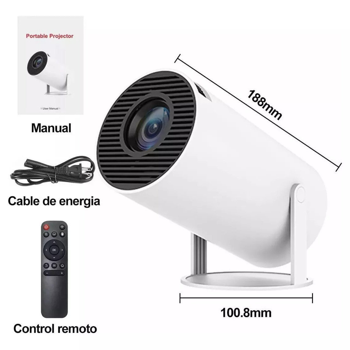 Portable Smart Projector 720P H713 Android 11 Projector Supports HD