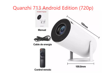 Portable Smart Projector 720P H713 Android 11 Projector Supports HD